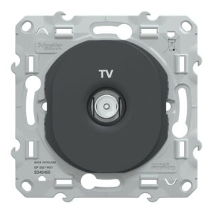Prise tv à assembler Ovalis, SCHNEIDER ELECTRIC, anthracite