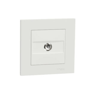 Prise tv complet Miluz, SCHNEIDER ELECTRIC, blanc