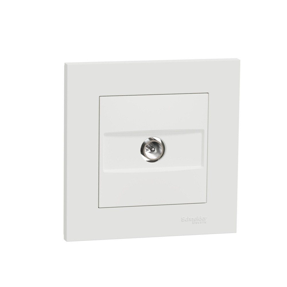 Prise tv complet Miluz, SCHNEIDER ELECTRIC, blanc