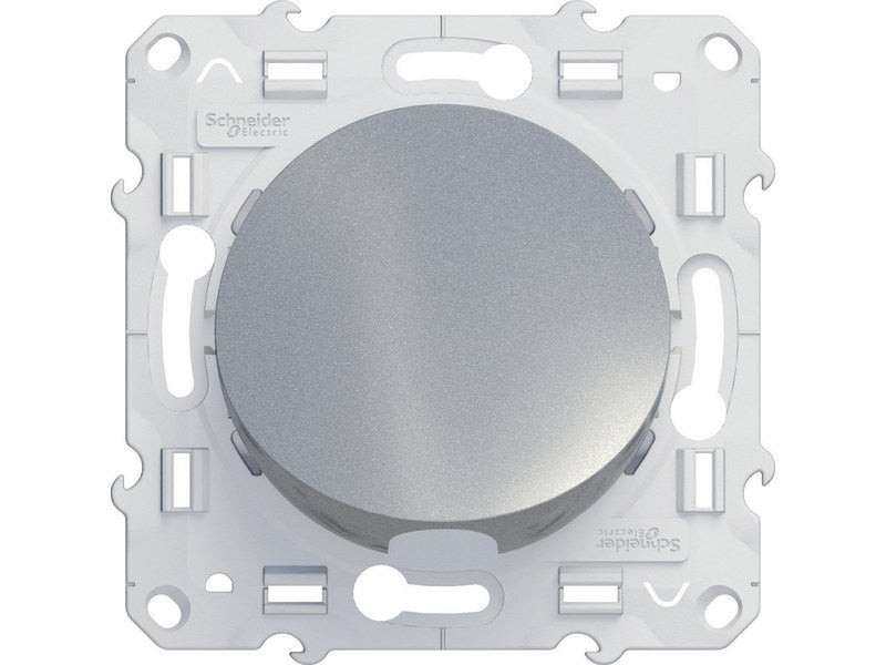 Sortie de câble Odace, gris aluminium