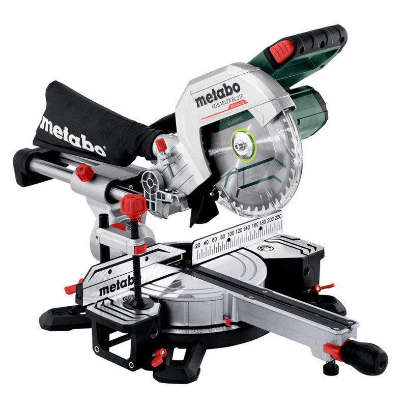 Scie à onglet radiale ∅216 mm 18V - METABO 614216850 - KGS 18 LTX BL 216 (sans batterie)