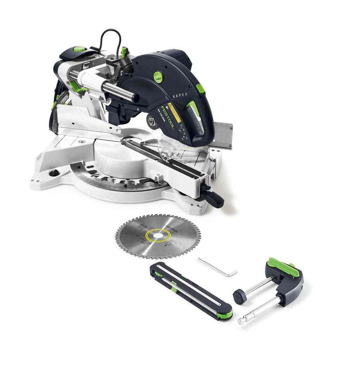 Scie à onglets radiale 1600 W KAPEX KS 120 REB avec accessoires FESTOOL 575302