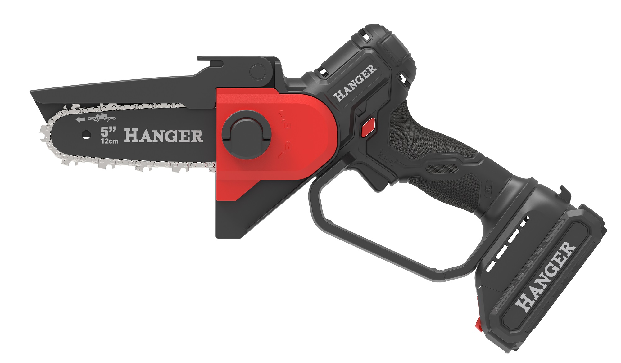 Scie d'élagage 18 V GS18S2 12 cm + batterie Li-Ion 2 Ah + chargeur rapide + sacoche de transport HANGER 430001