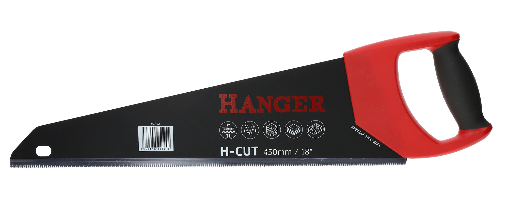 Scie égoïne H-CUT à denture fine 450 mm HANGER 150192