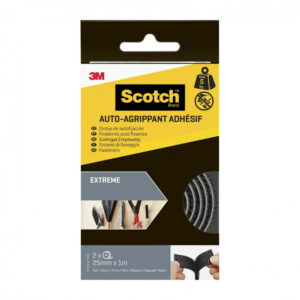 2 rubans agrippant adhésifs noir SCOTCH L.100 x l.25 mm
