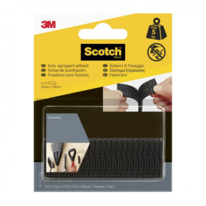 4 bandes auto-agrippantes noir SCOTCH L.7.6 x l.25 mm