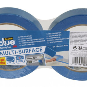 Lot de 2 rubans de masquage SCOTCH l.24 mm x L.41 m Multi-Surfaces