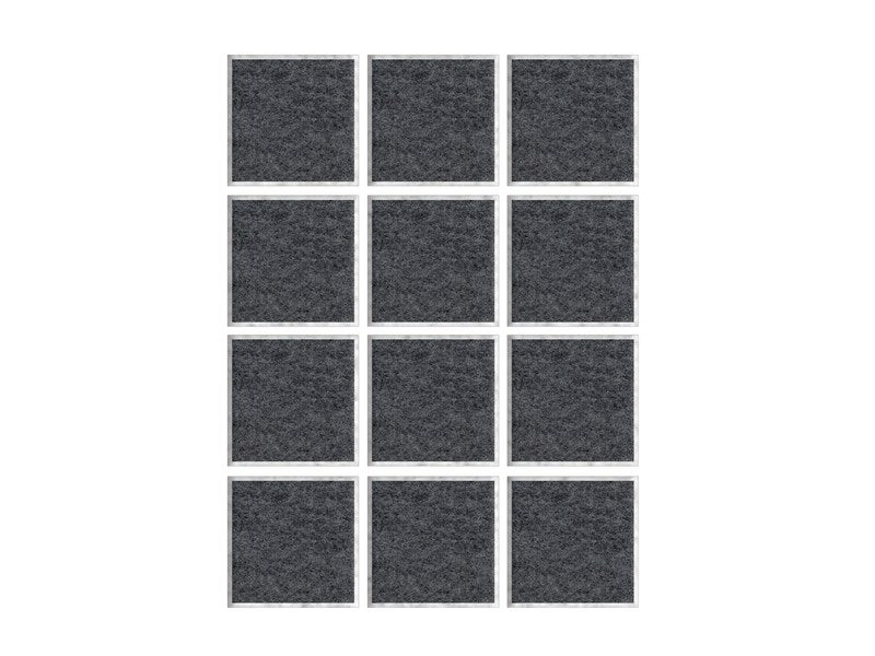Lot de 12 patins feutre adésif à bord arrondi, SCOTCH, 24 x 22 mm, gris