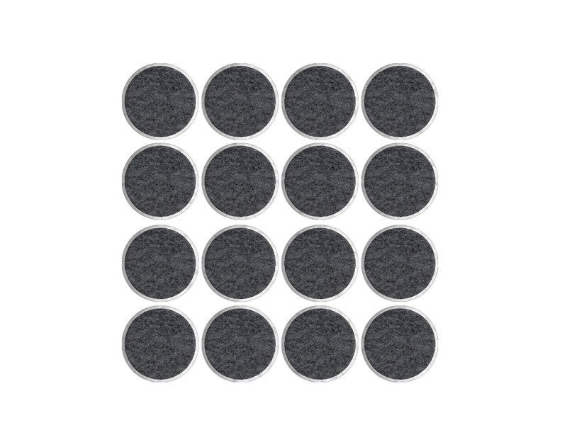 Lot de 16 patins feutre adhésif, SCOTCH, diam. 17 mm, gris