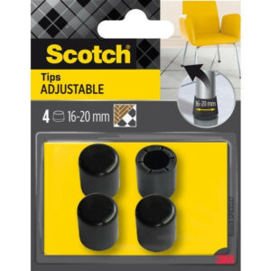 Lot de 4 embouts multitaille, SCOTCH, diam. de 16 à 20 mm, noir