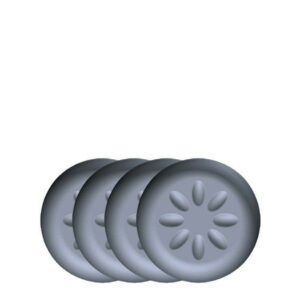 Lot de 4 patins adhésifs alvéolé eur, SCOTCH, diam. 450 mm, gris