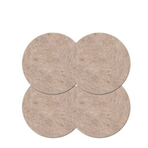 Lot de 4 patins feutre en laine adhésif, SCOTCH, diam. 50 mm, beige