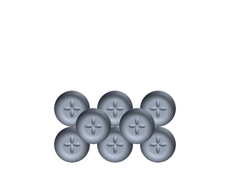 Lot de 8 patins adhésifs alvéolé eur, SCOTCH, diam. 25 mm, gris
