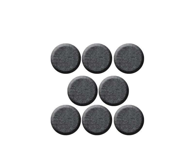 Lot de 8 patins feutre adhésif, SCOTCH, diam. 25 mm, gris