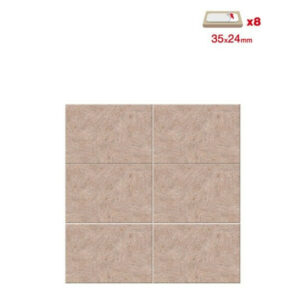 Lot de 8 patins feutre en laine adhésif, SCOTCH, 35 x 24 mm, beige