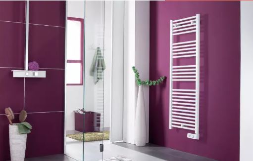Sèche-serviettes électrique 2012 digital étroit blanc 500 W ATLANTIC 831412