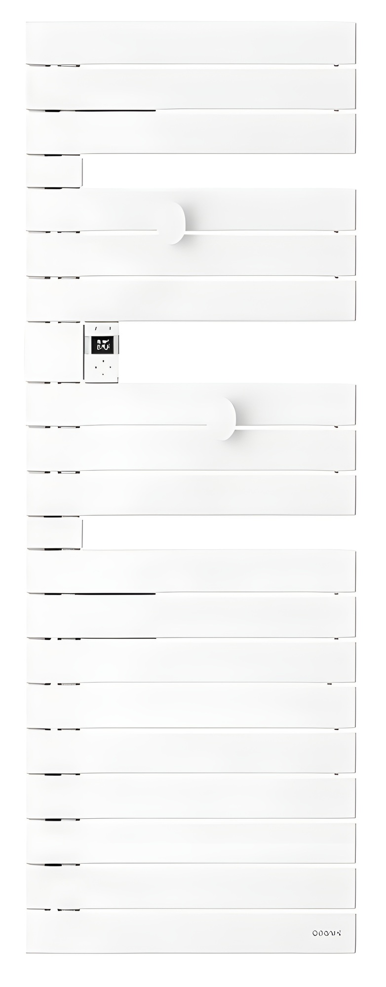 Sèche-serviettes électrique NEFERTITI Mât à gauche 1500 W avec soufflerie blanc brillant ATLANTIC 850052