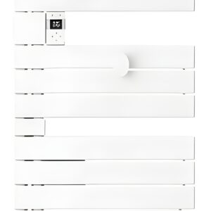 Sèche-serviettes électrique NEFERTITI Mât à gauche 500 W blanc brillant ATLANTIC 850008