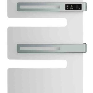 Sèche-serviettes SERENIS PREMIUM connecté soufflant mat à gauche 750 + 1000 W blanc carat ATLANTIC 850658