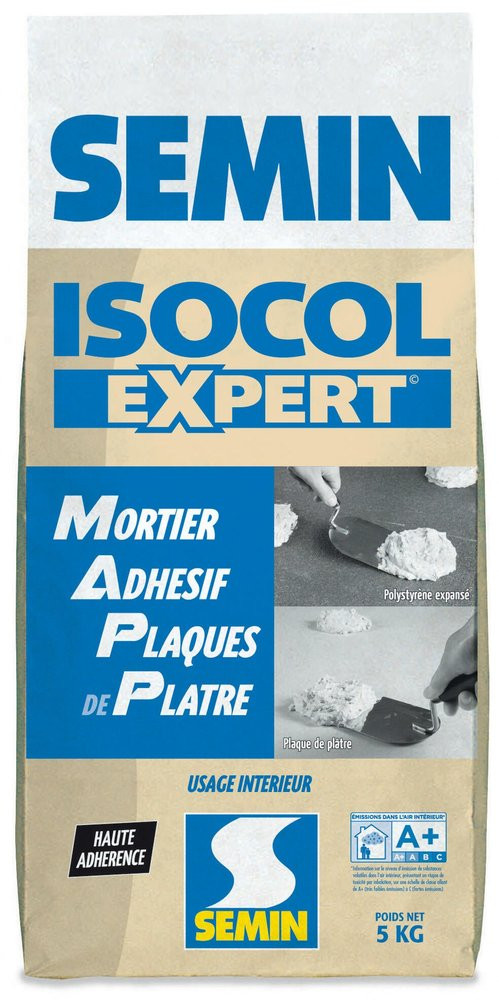 Mortier adhésif Isocol expert SEMIN, 5 kg