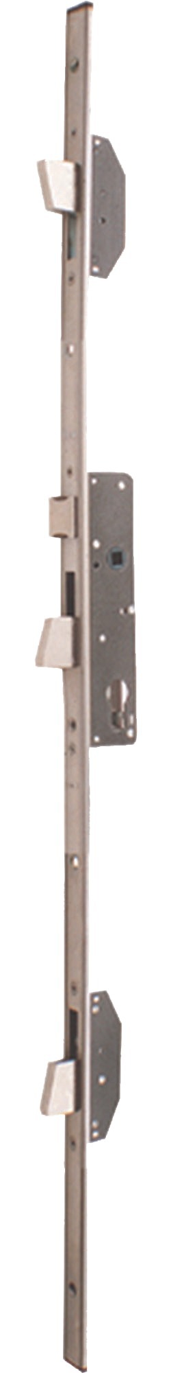 Serrure 3 points à larder ELECTA 1/2 tour Axe 30 mm têtière U inox ISEO 785101302