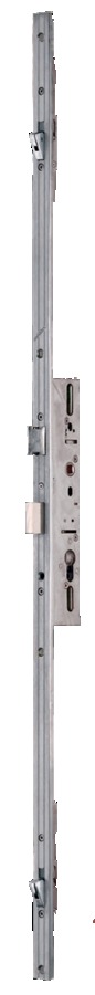 Serrure 3 points TF 700 coffre 39 mm axe 24 mm têtière en U HERACLES MX-F700-39-0