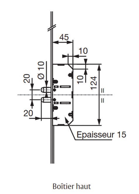 Serrure 5 points série 5700 SPN1 2040X18 écart de pene 20 mm A2P* VACHETTE 18424000