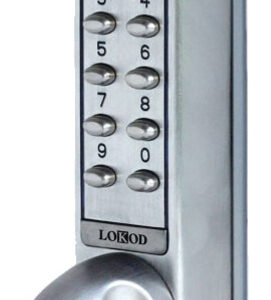 Serrure à code électronique J-Tronic sur serrure tubulaire à pêne demi-tour LOKOD 35500-CS