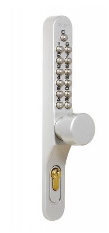 Serrure a code mécanique KEYLEX PROFIL étroit avec garniture et bouton LOKOD 22773