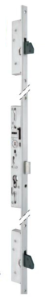 Serrure à larder 3 points TF3 pêne dormant 36 mm têtière en U 24 x 6 mm STREMLER 6372.36.0A