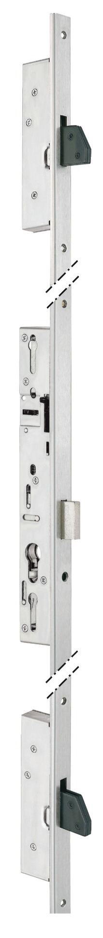Serrure à larder 3 points TF3 pêne dormant 45 mm têtière en U 24 x 6 mm STREMLER 6372.45.0A
