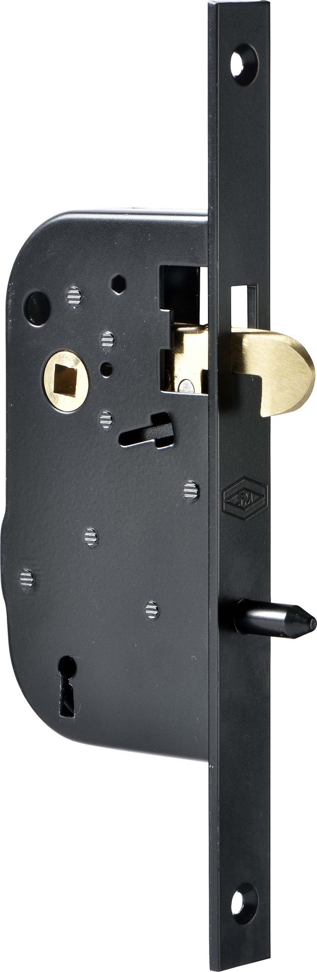 Serrure à larder 4G à mentonnet axe 50 mm bout carré JPM 000280-01-01