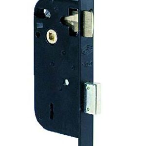 Serrure à larder 4G droit axe 50mm fouillot équerre finition noir bout carré JPM 000210-01-1X