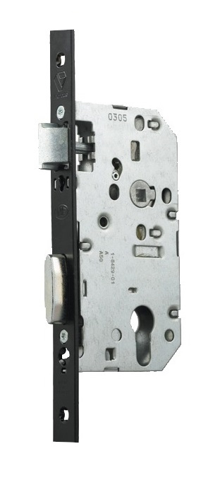 Serrure à larder D450 clé I axe 50 mm bout carré finition noir sans gâche VACHETTE 22701000