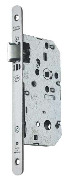 Serrure à larder D452 bec de cane axe 50 mm bout rond inox sans gâche VACHETTE 22691000