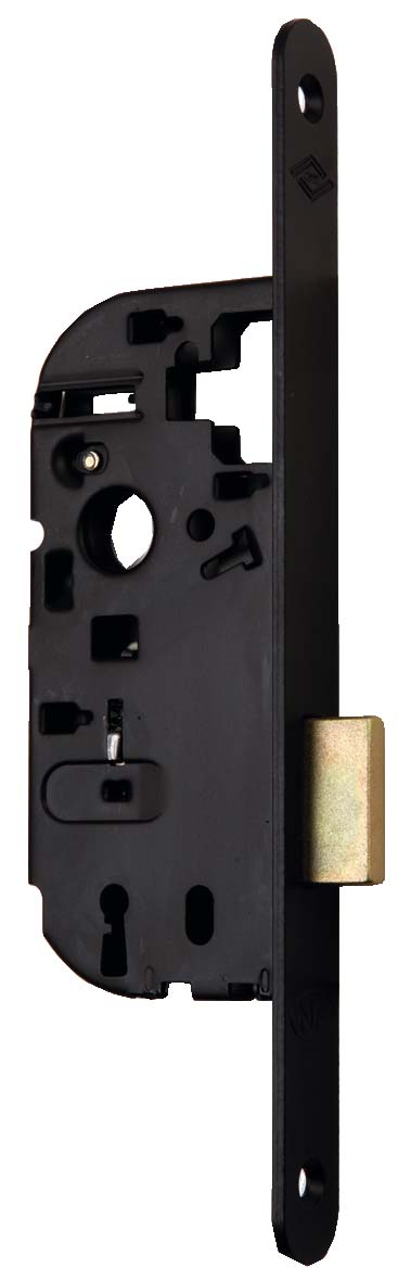 Serrure à larder MULTIBAT à pêne dormant axe 40 mm finition noir reversible JPM 000200-02-0B