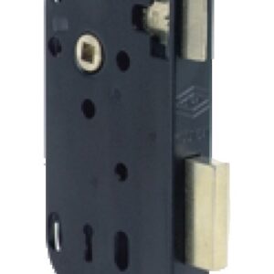 Serrure à larder MULTIBAT à pêne dormant et demi tour axe 50 mm T/NO bout rond sans gâche réversible JPM 240000-02-1J