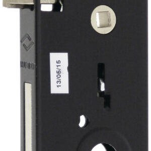 Serrure à larder MULTIBAT à profil européen axe 40 mm finition noir à bout carré sans gâche JPM 218300-01-1J