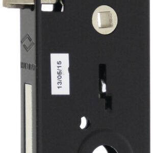 Serrure à larder MULTIBAT à profil européen axe 40 mm finition noir à bout rond sans gâche JPM 218300-02-1J