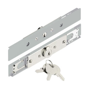 Serrure AA cylindre rond à 2 pivots 6 mm blanc RAL9016 TIRARD AA191010