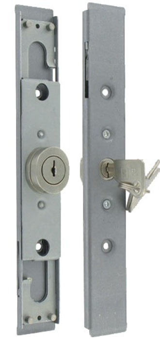 Serrure AA40 acier zingué cylindre rond longueur 12 mm 2 pivots TIRARD AA114004