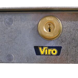 Serrure blindée de rideau métallique à cylindre rond 190 x 80 mm acier zingué VIRO VIR4201