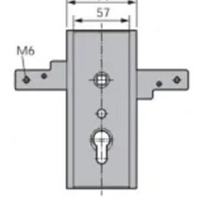 Serrure de garage verouillage horizontal sans ressort épaisseur 18 mm WSS 16560000010