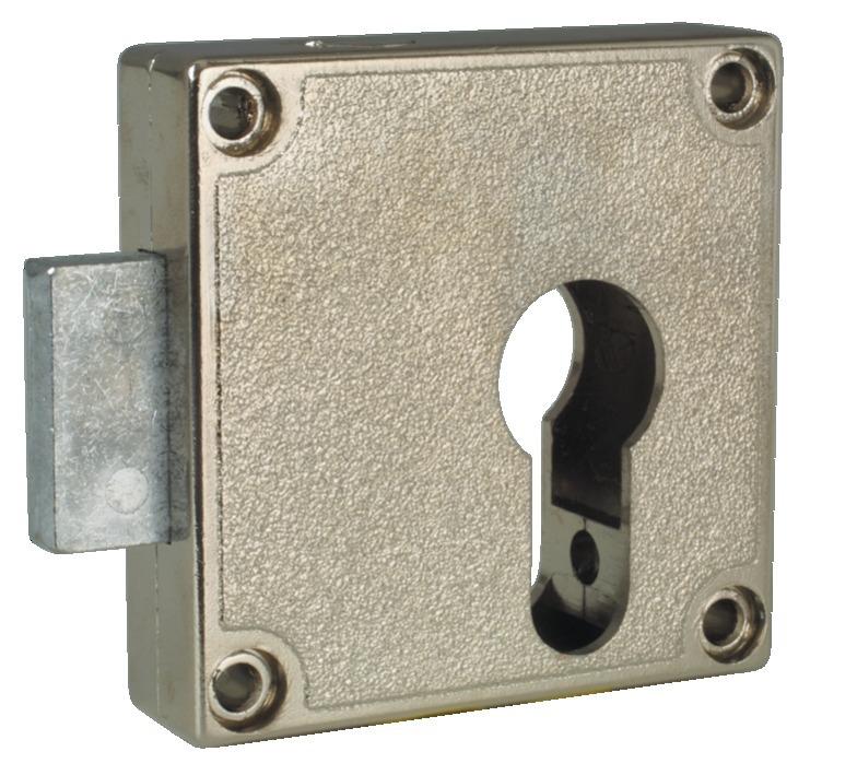 Serrure de meuble en applique réversible pour cylindre européen VACHETTE 11417
