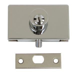 Serrure de vitrine 1 cylindre chromé brillant STREMLER 1450.30.0