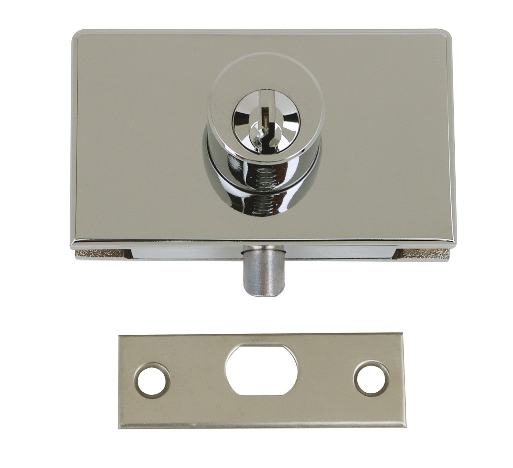 Serrure de vitrine 1 cylindre chromé brillant STREMLER 1450.30.0