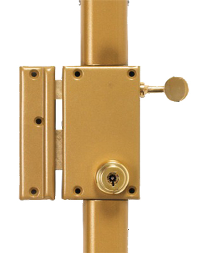 Serrure en applique 3 points 70 vertical tirage A2P* cylindre de 47,5 mm à 7 ailettes gauche POLLUX 075710