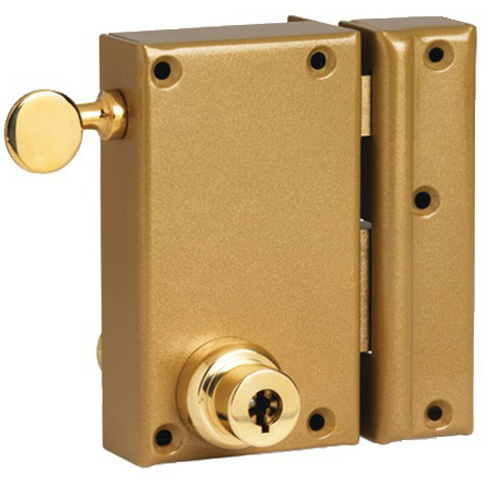 Serrure en applique vertical tirage cylindre de 45 mm 5 ailettes droite POLLUX 211510