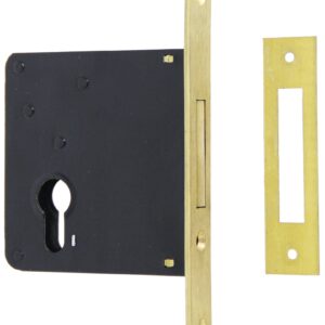 Serrure monopoint à larder axe à 50 mm pêne dormant têtière laiton CISA CIS52310.50