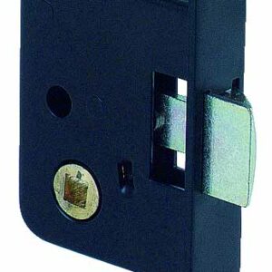 Serrure monopoint à larder petit coffre à bec de cane 40mm bout rond droite JPM 255000-02-1X
